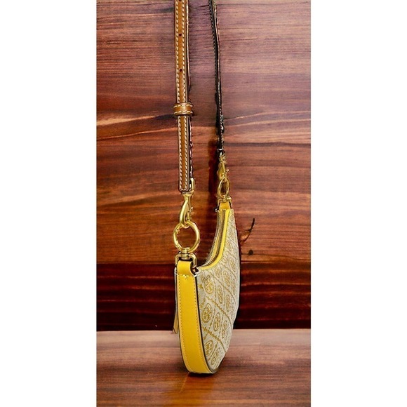 New Without Tags Tory Burch T Monogram Mini Jacquard Hobo Crossbody Bag - Picture 5 of 12